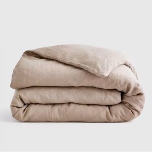 QUINCE European Linen Duvet Cover King/Cal King Toffee 7061